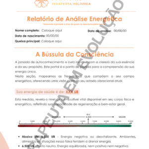 Relatório Análise Energética RADIESTESIA | Editável no Canva