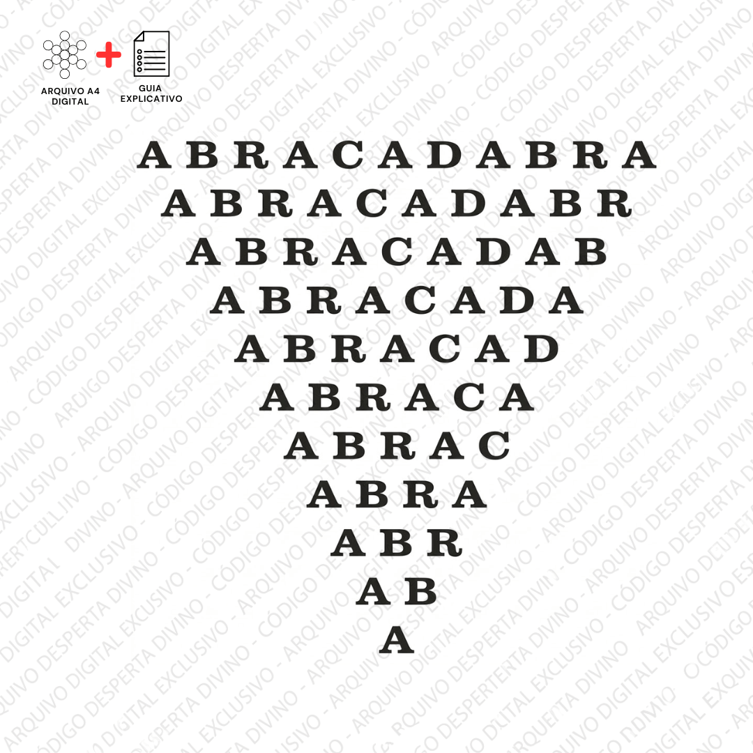Gráfico Abracadabra Invertido | Radiestesia