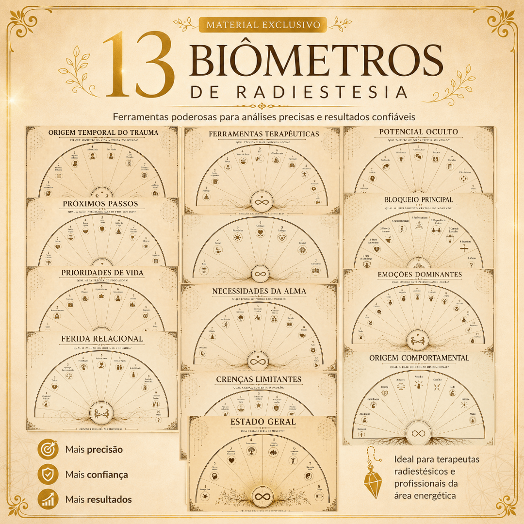 Pack 13 Biômetros de Radiestesia