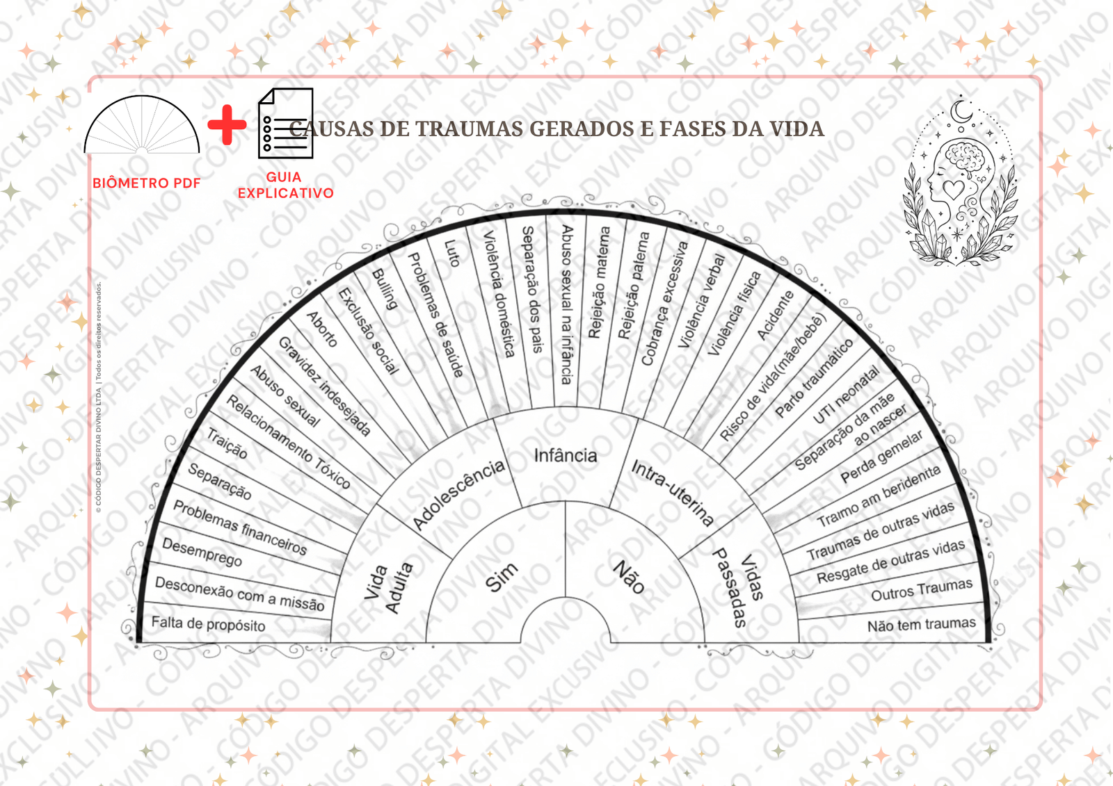 Biômetro Causas de Traumas Gerados e Fases da Vida